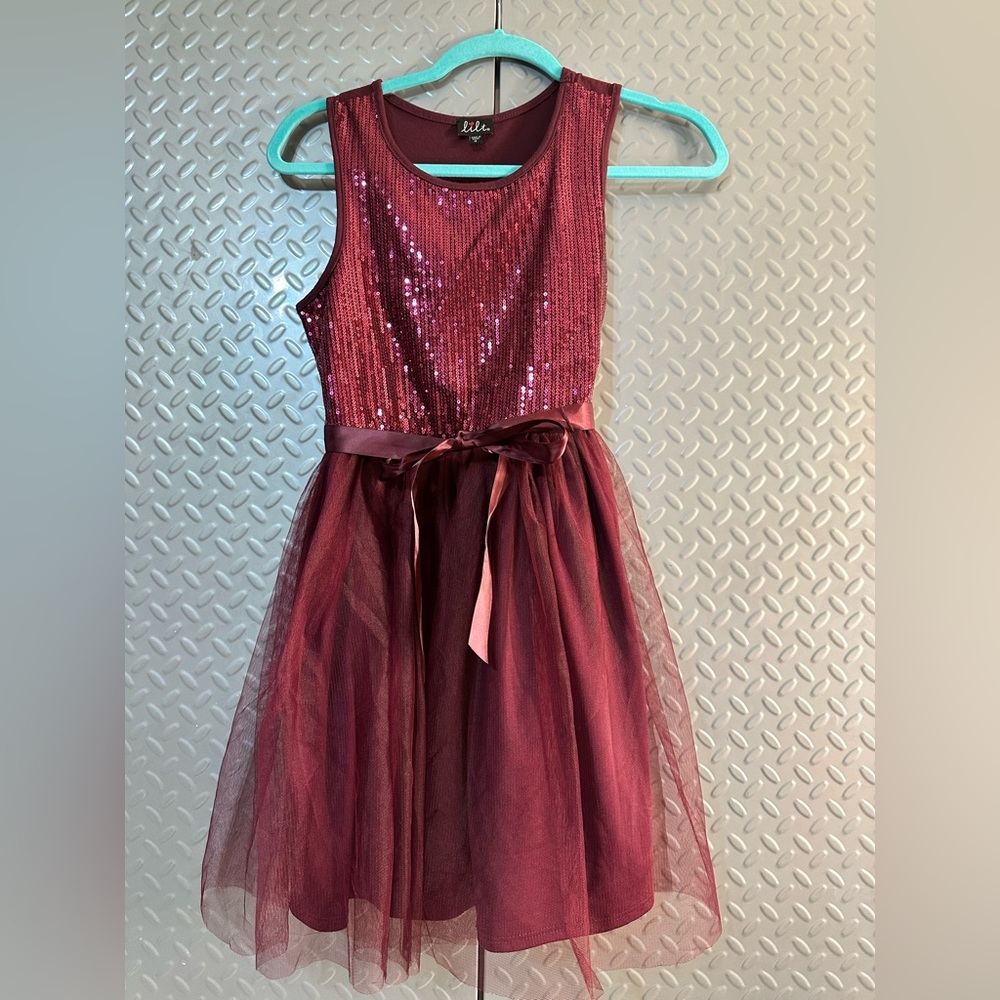 Lilt Maroon Sequin Dress